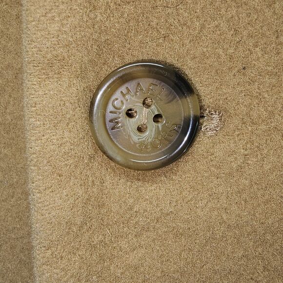 Michael Kors Wool Cashmere Coat 42L | Camel | Burgundy Lining | Used - Picture 7 of 16